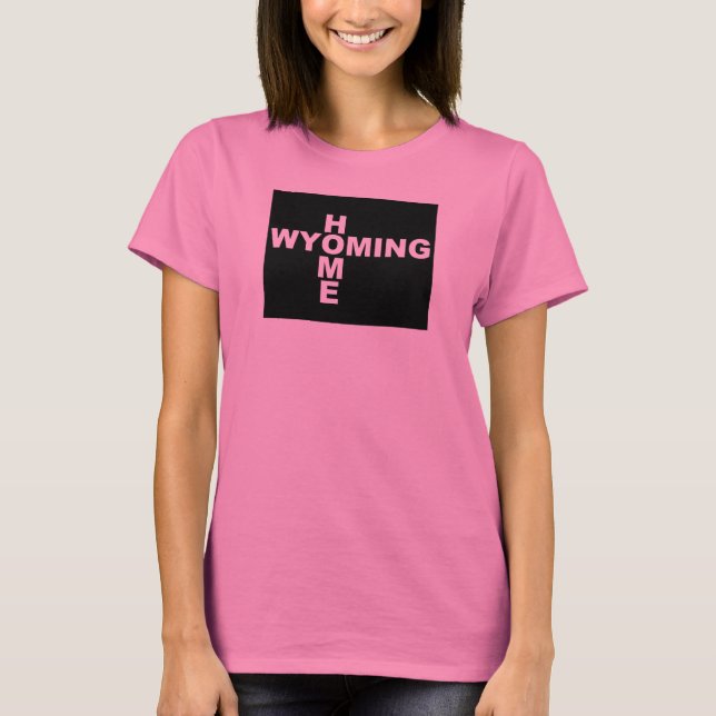 Camisetas Wyoming Hogar Lejos Del Estado (Anverso)