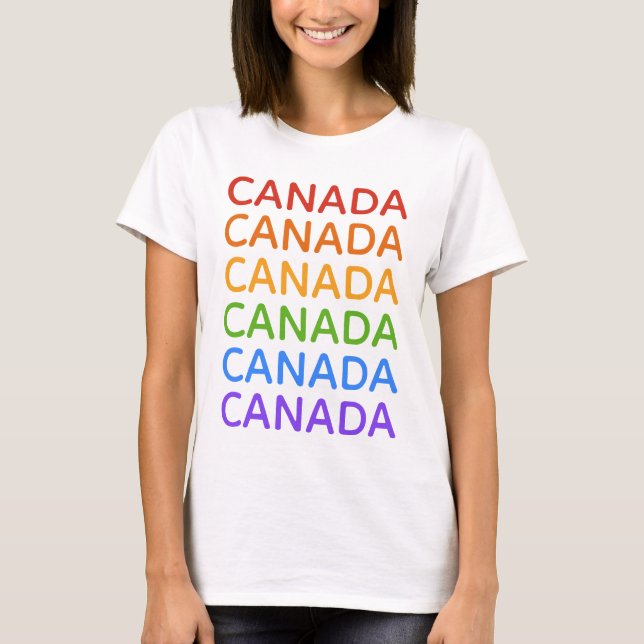 Camisetas y chaquetas arcoiris de CANADÁ (Anverso)