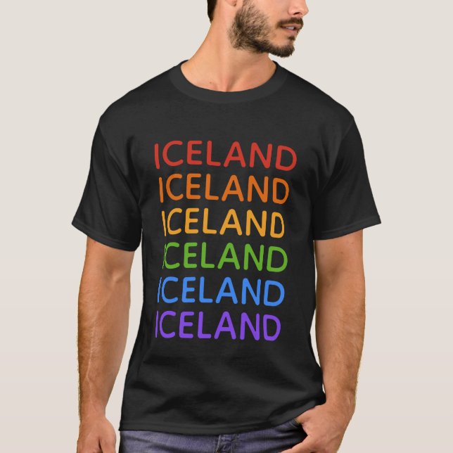 Camisetas y chaquetas arcoiris de Islandia (Anverso)