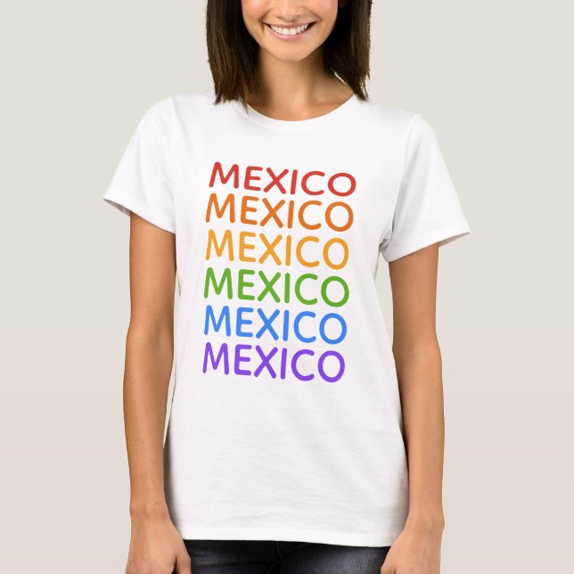 Camisetas y chaquetas arcoiris de MÉXICO (Anverso)