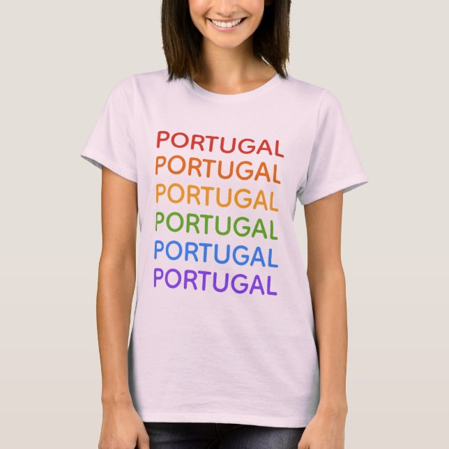 Camisetas y chaquetas arcoiris de Portugal (Anverso)