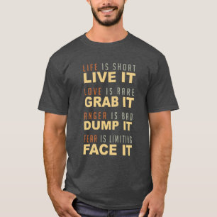 Camisetas y chaquetas de consejos de vida motivaci