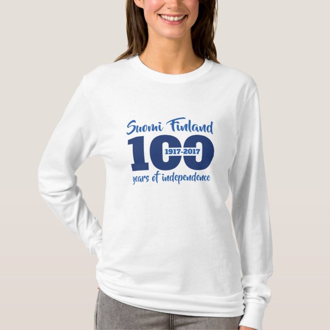 Camisetas y chaquetas de Finlandia de 100 años (Anverso)