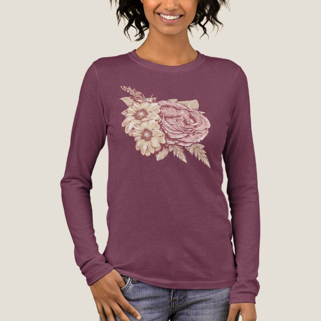 Camisetas y chaquetas de Ilustracion de flores (Anverso)