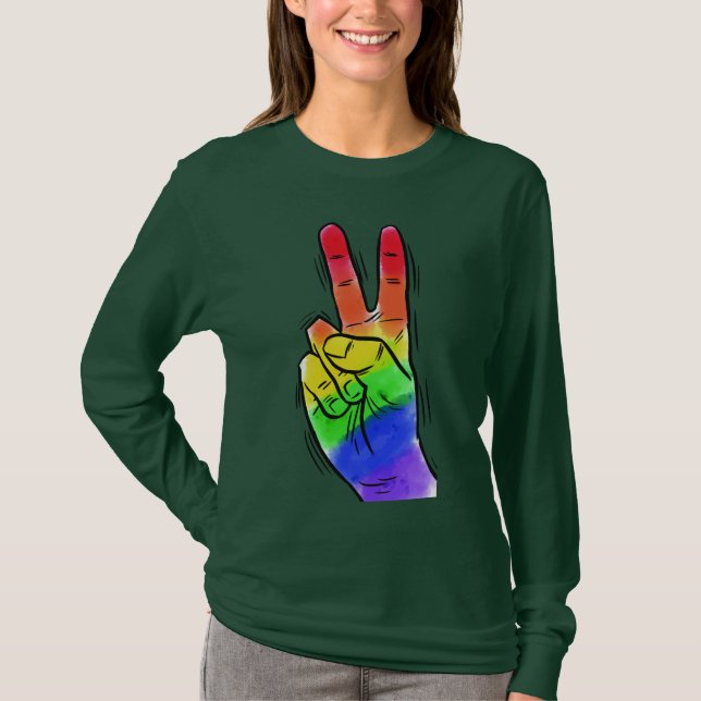 Camisetas y chaquetas de Rainbow Peace (Anverso)