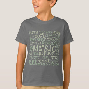 Camisetas y chaquetas de Word Collage de géneros m