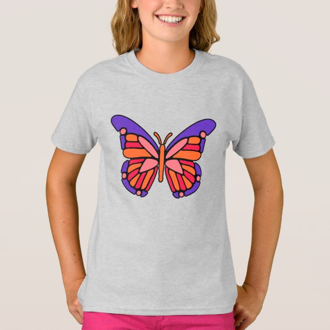Camisetas y chaquetas estilizados para mariposas (Anverso)