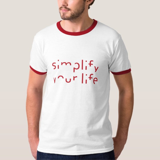camisetas y chaquetas "Simplifica tu vida" (Anverso)