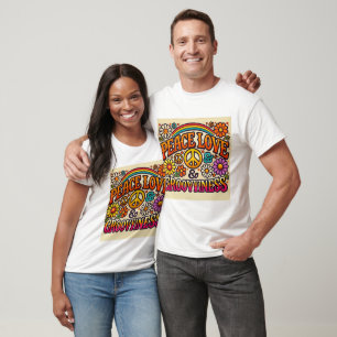 Camisetas y enseres para la paz, el amor y la gros