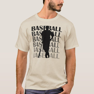 Camisetas y regalo negros del jugador de béisbol