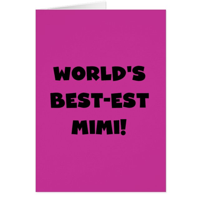 Camisetas y regalo negros del texto Mimi del (Frente)