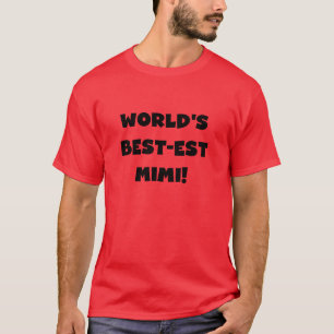 Camisetas y regalo negros del texto Mimi del