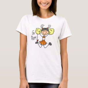 Camisetas y regalos anaranjados de la animadora