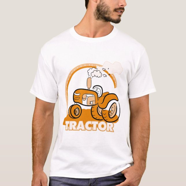 Camisetas y regalos anaranjados del tractor (Anverso)