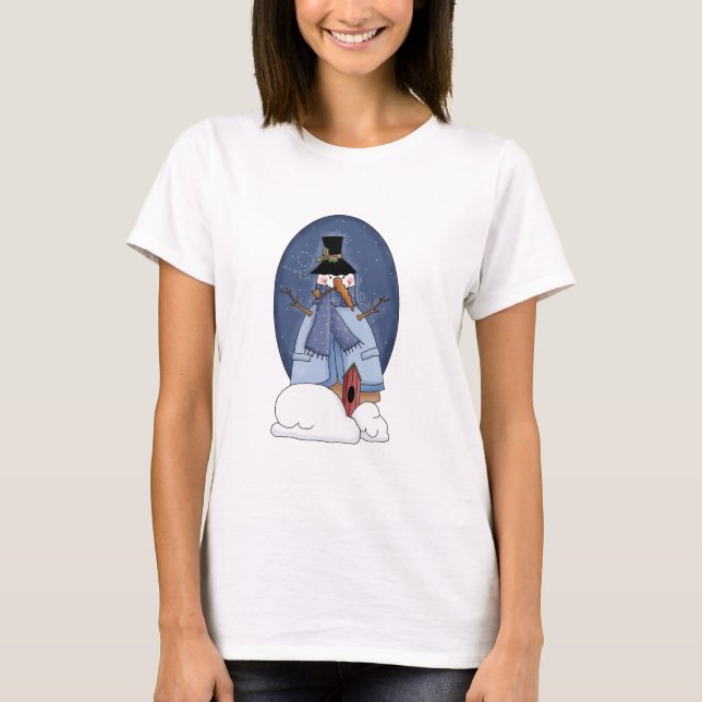 Camisetas y regalos azules de Snowman (Anverso)