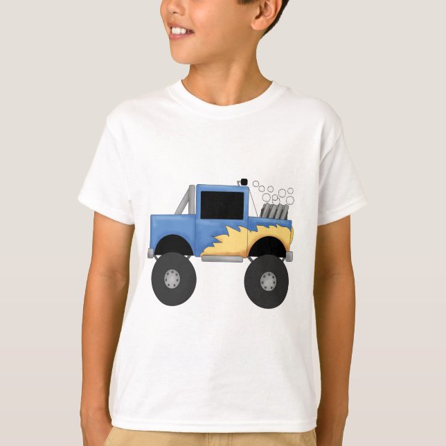 Camisetas y regalos azules del monster truck (Anverso)