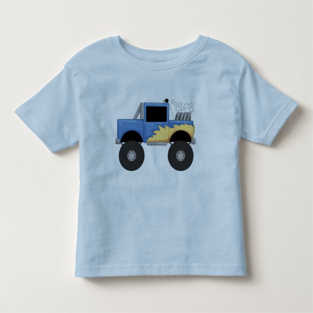 Camisetas y regalos azules del monster truck (Anverso)