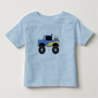 Camisetas y regalos azules del monster truck