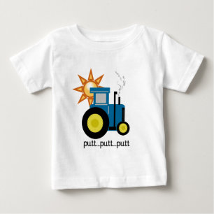 Camisetas y regalos azules del tractor del putt