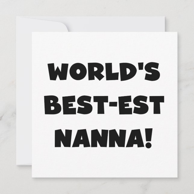 Camisetas y regalos Black Text Best est Nanna (Anverso)