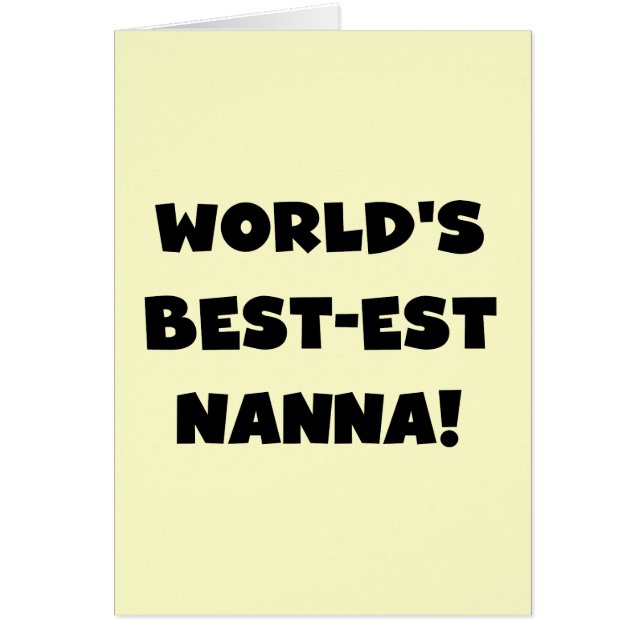 Camisetas y regalos Black Text Best est Nanna (Frente)