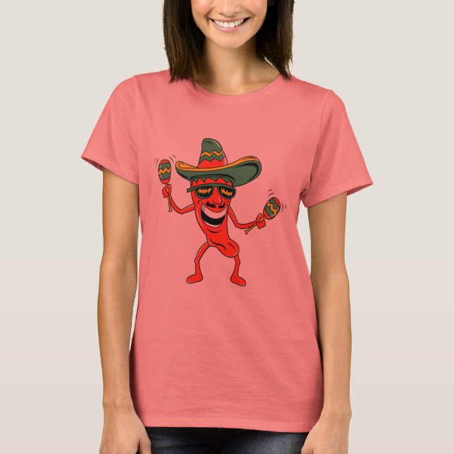 Camisetas y regalos Cinco de Mayo Chili (Anverso)