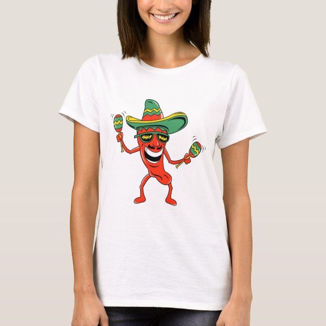 Camisetas y regalos Cinco de Mayo Chili (Anverso)