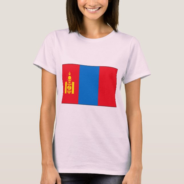 Camisetas y regalos con bandera de Mongolia (Anverso)