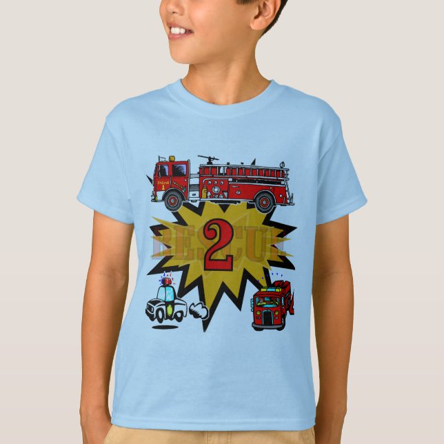 Camisetas y regalos de 2º cumpleaños de Fuego y Re (Anverso)