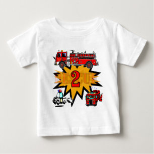 Camisetas y regalos de 2º cumpleaños de Fuego y Re
