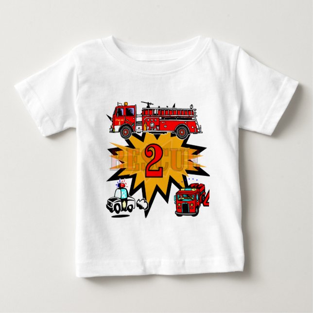 Camisetas y regalos de 2º cumpleaños de Fuego y Re (Anverso)