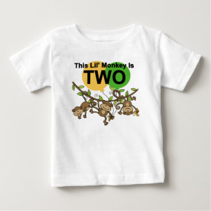 Camisetas y regalos de 2º cumpleaños de monos que