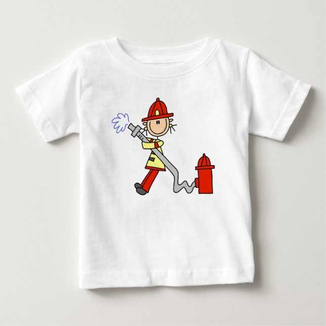 Camisetas y regalos de bombera con manguera (Anverso)