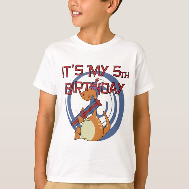 Camisetas y regalos de cumpleaños de Dinosaurio (Anverso)