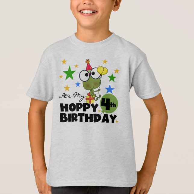 Camisetas y regalos de cumpleaños de Hoppy Frog (Anverso)