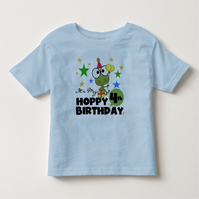 Camisetas y regalos de cumpleaños de Hoppy Frog (Anverso)