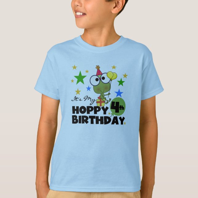 Camisetas y regalos de cumpleaños de Hoppy Frog (Anverso)
