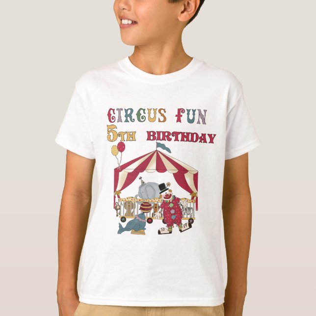 Camisetas y regalos de cumpleaños para el Circo 5 (Anverso)