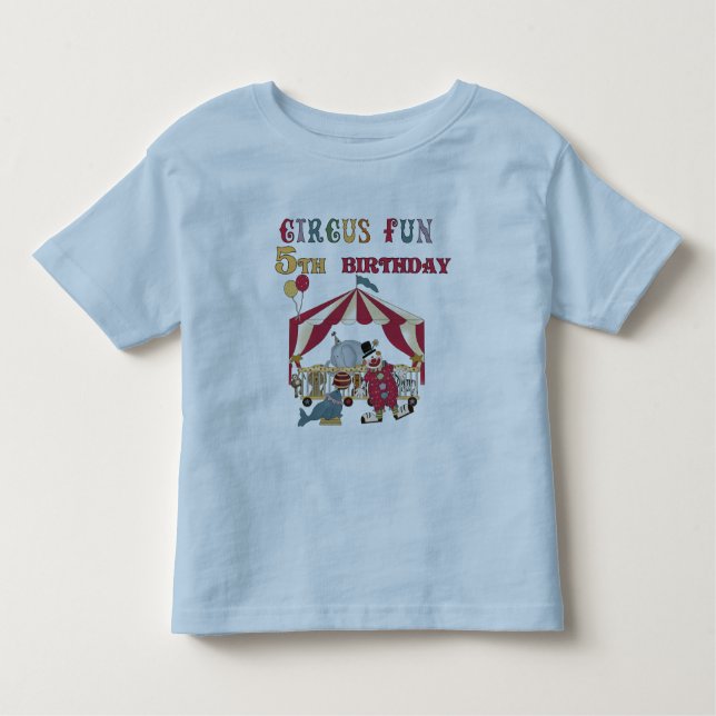 Camisetas y regalos de cumpleaños para el Circo 5 (Anverso)