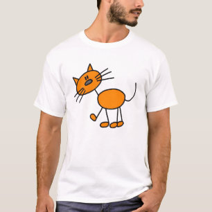 Camisetas y regalos de gato con figuras de palitos