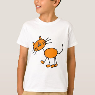 Camisetas y regalos de gato con figuras de palitos