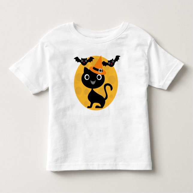 Camisetas y regalos de Halloween para Cat and Bats (Anverso)