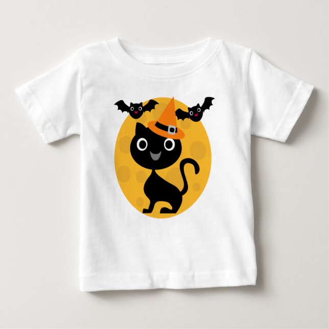 Camisetas y regalos de Halloween para Cat and Bats (Anverso)