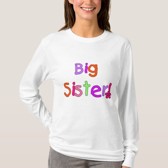 Camisetas y regalos de la hermana grande (Anverso)