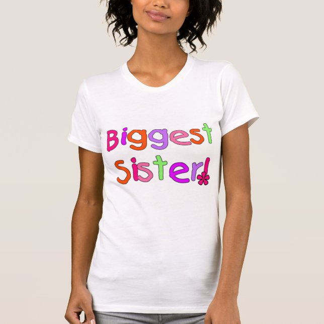 Camisetas y regalos de la hermana mayor (Anverso)
