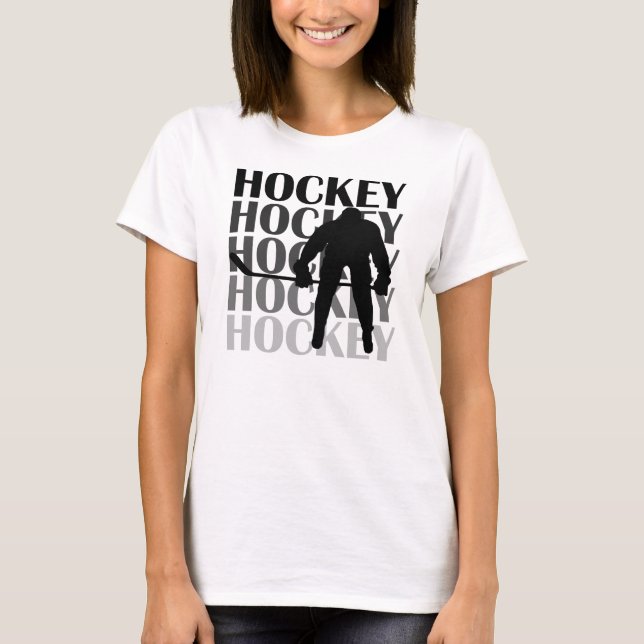 Camisetas y regalos de la silueta del hockey (Anverso)