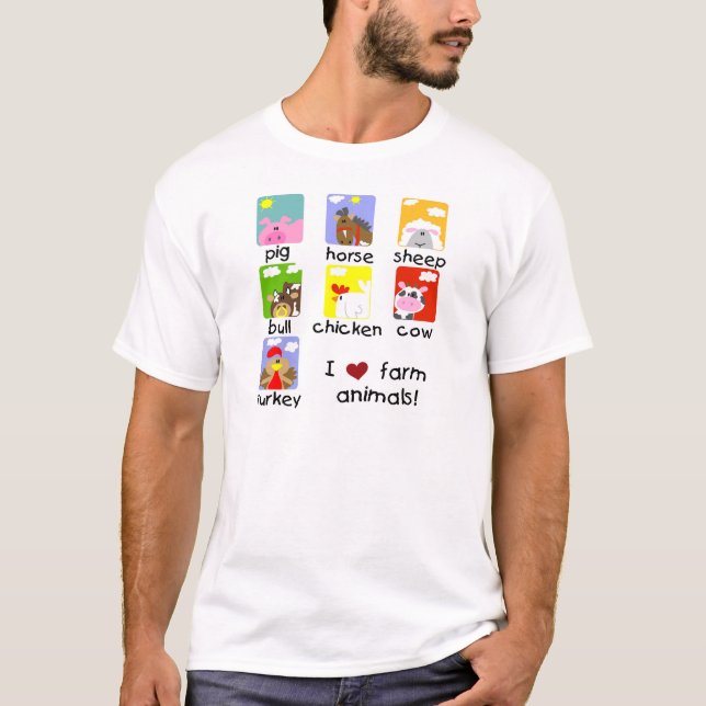 Camisetas y regalos de los animales del campo (Anverso)