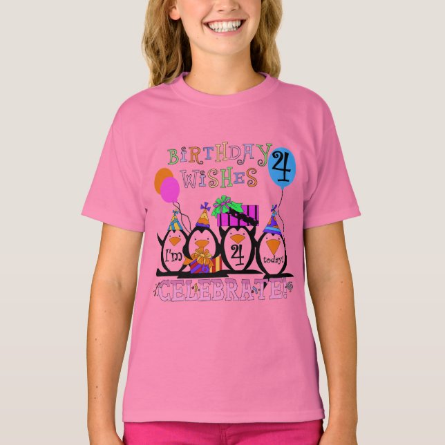 Camisetas y regalos de los Pingüinos Silly 4º cump (Anverso)