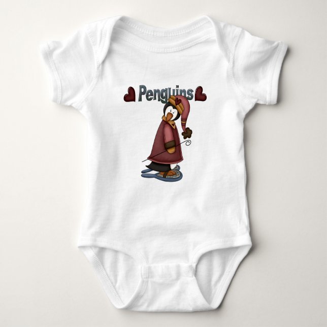 Camisetas y regalos de Penguin con raquetas de nie (Anverso)