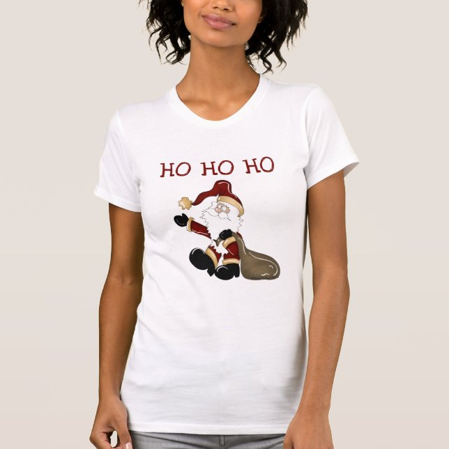 Camisetas y regalos de Santa HO HO HO (Anverso)